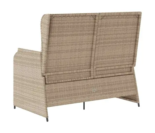 Atlošiamas Sodo Suoliukas Su Pagalvėlėmis, Smėlio, Poliratanas