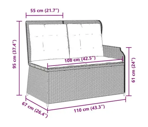 Atlošiamas Sodo Suoliukas Su Pagalvėlėmis, Smėlio, Poliratanas