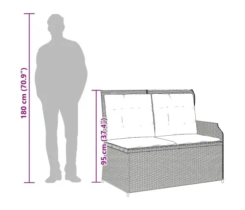 Atlošiamas Sodo Suoliukas Su Pagalvėlėmis, Smėlio, Poliratanas