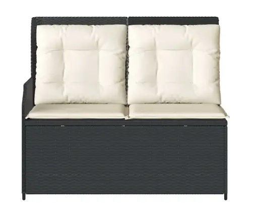 Atgāžams Dārza Krēsls Ar Matračiem, Melna Pe Rotangpalma Vidaxl