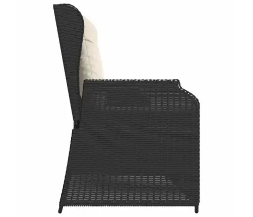 Atgāžams Dārza Krēsls Ar Matračiem, Melna Pe Rotangpalma Vidaxl