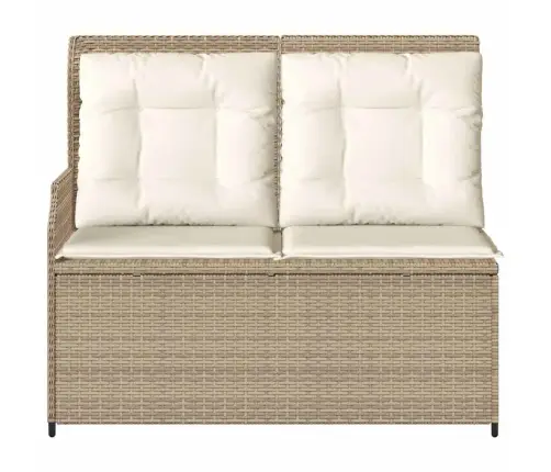 Atlošiamas Sodo Suoliukas Su Pagalvėlėmis, Smėlio, Poliratanas