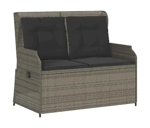 Atgāžams Dārza Krēsls Ar Matračiem, Pelēka Pe Rotangpalma Vidaxl