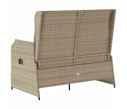 Atgāžams Dārza Krēsls Ar Matračiem, Bēša Pe Rotangpalma Vidaxl