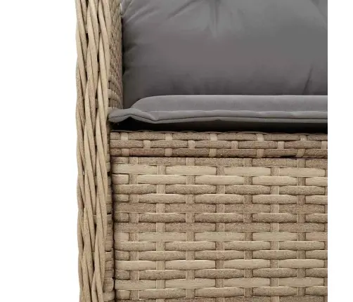 Atgāžams Dārza Krēsls Ar Matračiem, Bēša Pe Rotangpalma Vidaxl