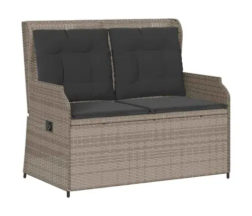 Atgāžams Dārza Krēsls Ar Matračiem, Gaiši Pelēka Pe Rotangpalma Vidaxl