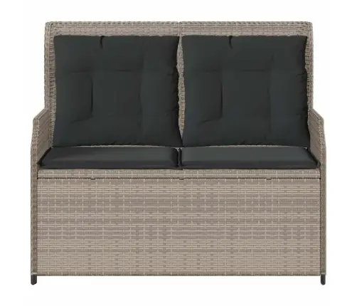 Atgāžams Dārza Krēsls Ar Matračiem, Gaiši Pelēka Pe Rotangpalma Vidaxl