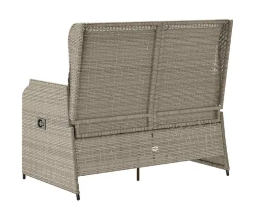 Atgāžams Dārza Krēsls Ar Matračiem, Gaiši Pelēka Pe Rotangpalma Vidaxl