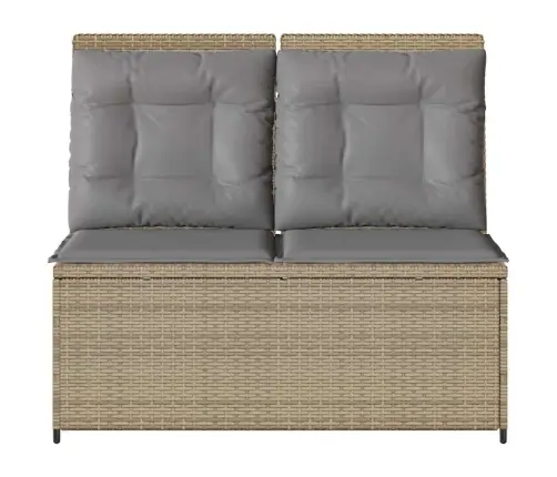 Atlošiamas Sodo Suoliukas Su Pagalvėlėmis, Smėlio, Poliratanas