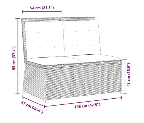 Atlošiamas Sodo Suoliukas Su Pagalvėlėmis, Smėlio, Poliratanas