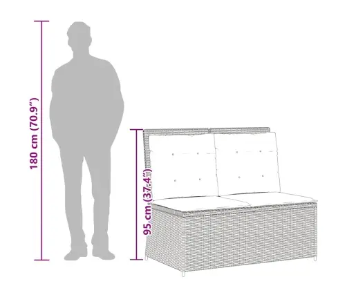 Atlošiamas Sodo Suoliukas Su Pagalvėlėmis, Smėlio, Poliratanas
