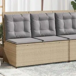 Atgāžams Dārza Krēsls Ar Matračiem, Bēša Pe Rotangpalma Vidaxl
