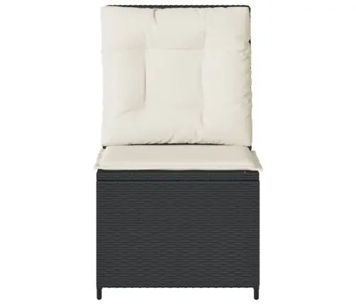 Atgāžams Dārza Dīvāns Ar Spilveniem, Melna Pe Rotangpalma Vidaxl