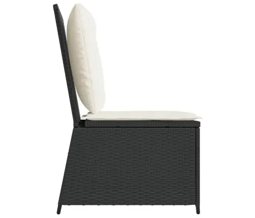 Atgāžams Dārza Dīvāns Ar Spilveniem, Melna Pe Rotangpalma Vidaxl