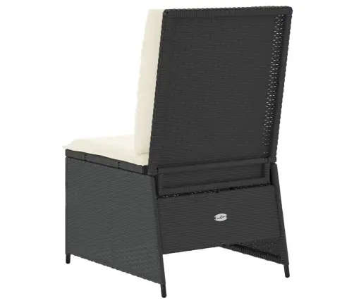 Atgāžams Dārza Dīvāns Ar Spilveniem, Melna Pe Rotangpalma Vidaxl