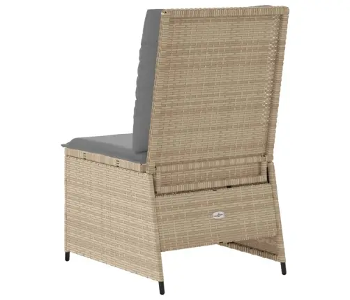 Atgāžams Dārza Krēsls Ar Matračiem, Bēša Pe Rotangpalma Vidaxl Atgāžams Dārza Krēsls Ar Matračiem, Bēša Pe Rotangpalma Vidaxl