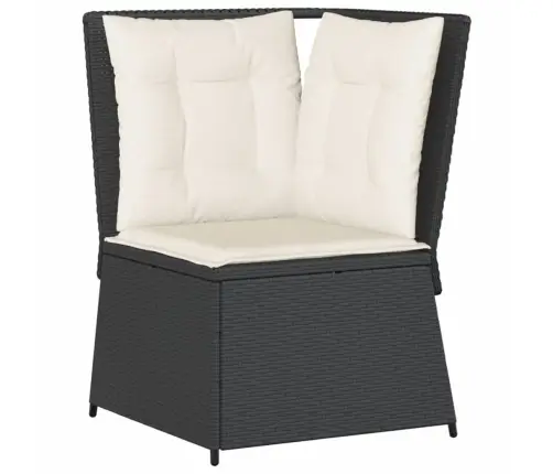 Aia Sektsioon Nurgadiivan Patjadega, Must, Polürotang