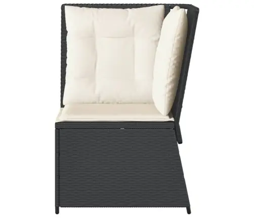 Aia Sektsioon Nurgadiivan Patjadega, Must, Polürotang