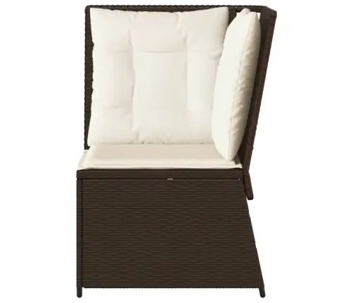 Dārza Stūra Dīvāns Ar Spilveniem, Brūna Pe Rotangpalma Vidaxl