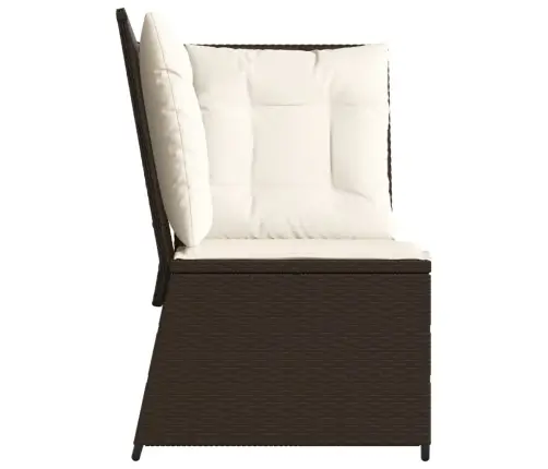 Dārza Stūra Dīvāns Ar Spilveniem, Brūna Pe Rotangpalma Vidaxl