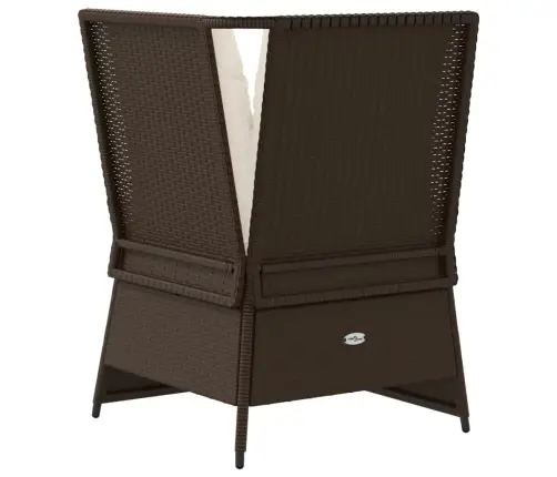 Dārza Stūra Dīvāns Ar Spilveniem, Brūna Pe Rotangpalma Vidaxl