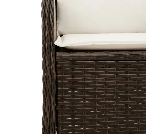 Dārza Stūra Dīvāns Ar Spilveniem, Brūna Pe Rotangpalma Vidaxl