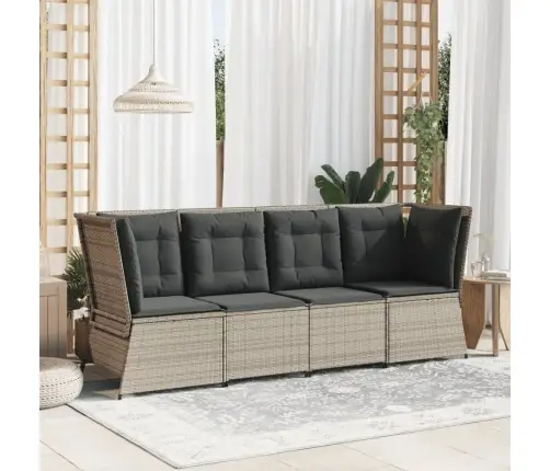 Dārza Stūra Dīvāns Ar Matračiem, Gaiši Pelēka Pe Rotangpalma Vidaxl Dārza Stūra Dīvāns Ar Matračiem, Gaiši Pelēka Pe Rotangpalma Vidaxl