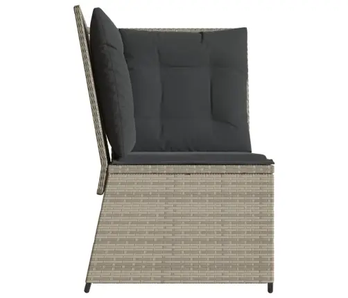 Dārza Stūra Dīvāns Ar Matračiem, Gaiši Pelēka Pe Rotangpalma Vidaxl Dārza Stūra Dīvāns Ar Matračiem, Gaiši Pelēka Pe Rotangpalma Vidaxl