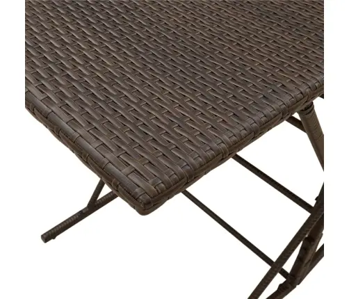 7-Daļīgs Dārza Mēbeļu Komplekts, Matrači, Brūna Pe Rotangpalma Vidaxl