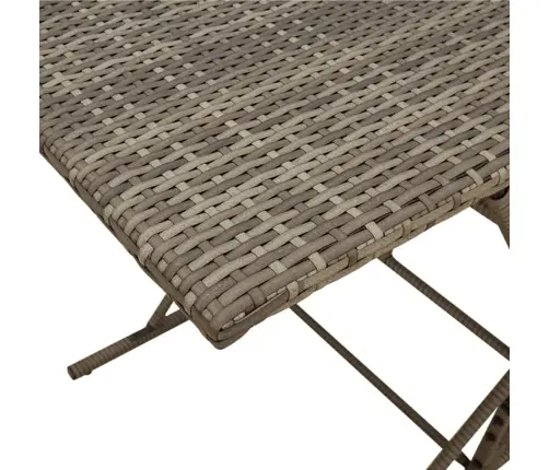 7-Daļīgs Dārza Mēbeļu Komplekts, Matrači, Pelēka Pe Rotangpalma Vidaxl