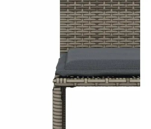 7-Daļīgs Dārza Mēbeļu Komplekts, Matrači, Pelēka Pe Rotangpalma Vidaxl