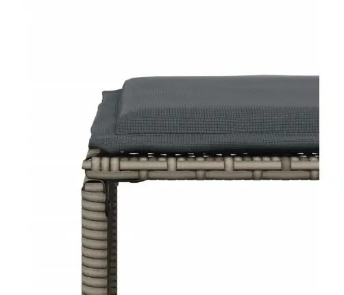 7-Daļīgs Dārza Mēbeļu Komplekts, Matrači, Pelēka Pe Rotangpalma Vidaxl