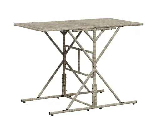 7-Daļīgs Dārza Mēbeļu Komplekts, Matrači,Gaiši Pelēka Pe Pinums Vidaxl