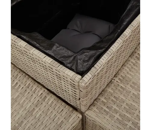 L-Kujuline Aiadiivan Koos Laua Ja Patjadega, Helehall, Rotang