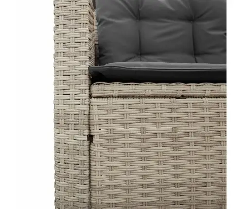 L-Kujuline Aiadiivan Koos Laua Ja Patjadega, Helehall, Rotang