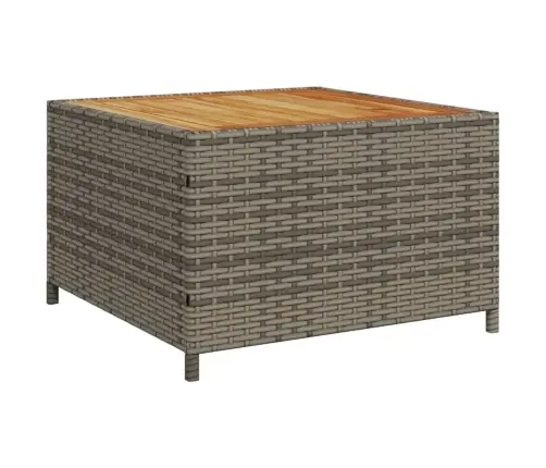 Dārza Dīvāns Ar Galdiņu Un Spilveniem, Pelēka Pe Rotangpalma Vidaxl