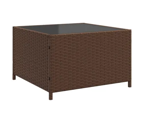 Sodo Sofa Su Stalu/Pagalvėlėmis, Ruda, Poliratanas, L Formos