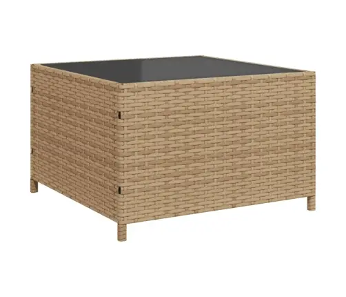 Dārza Dīvāns Ar Galdiņu Un Spilveniem, Bēša Pe Rotangpalma Vidaxl