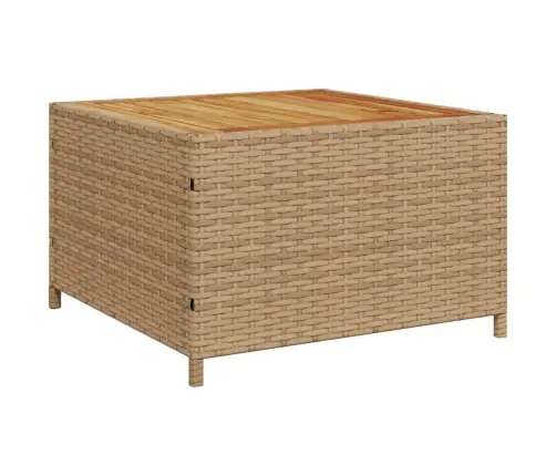 Sodo Sofa Su Stalu/Pagalvėlėmis, Smėlio, Poliratanas, L Formos