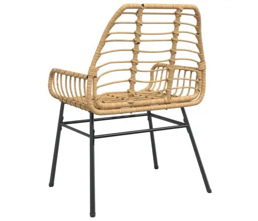 Dārza Krēsli, 2 Gab., Brūns Pe Rotangpalmas Pinums Vidaxl