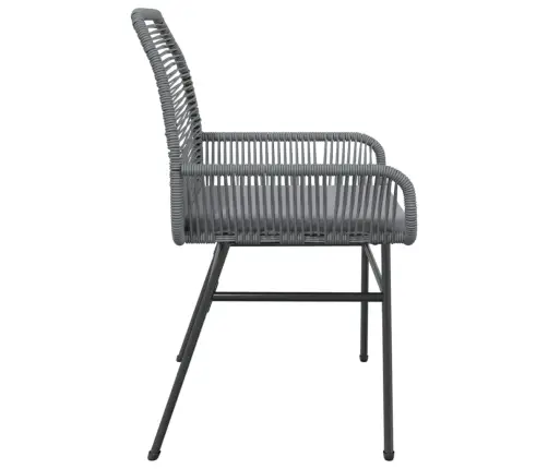 Dārza Krēsli, 2 Gab., Ar Matračiem, Pe Rotangpalma, Pelēks Vidaxl