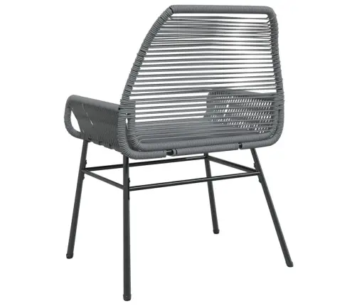 Dārza Krēsli, 2 Gab., Ar Matračiem, Pe Rotangpalma, Pelēks Vidaxl