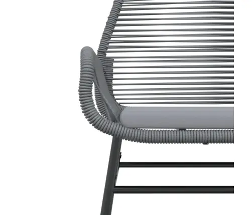 Dārza Krēsli, 2 Gab., Ar Matračiem, Pe Rotangpalma, Pelēks Vidaxl