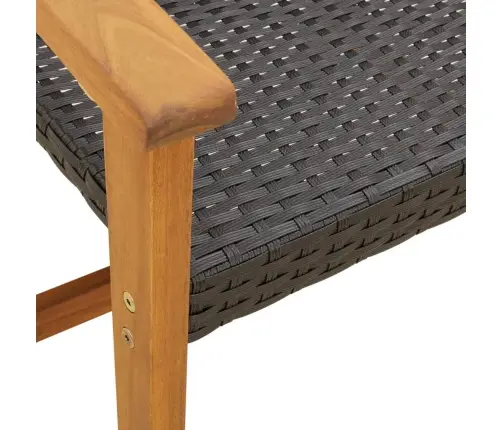 Dārza Krēsli, 2 Gab., Melna Pe Rotangpalma, Akācijas Koks Vidaxl