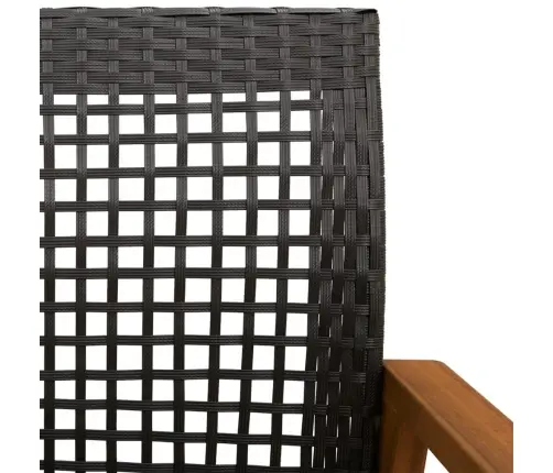 Dārza Krēsli, 2 Gab., Melna Pe Rotangpalma, Akācijas Koks Vidaxl