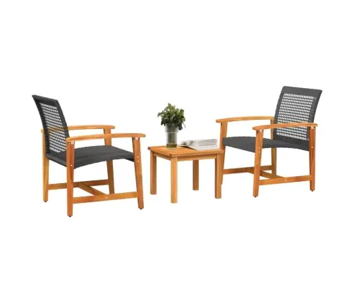 3-Osaline Bistrookomplekt, Polürotang Ja Akaatsia 3-Osaline Bistrookomplekt, Polürotang Ja Akaatsia