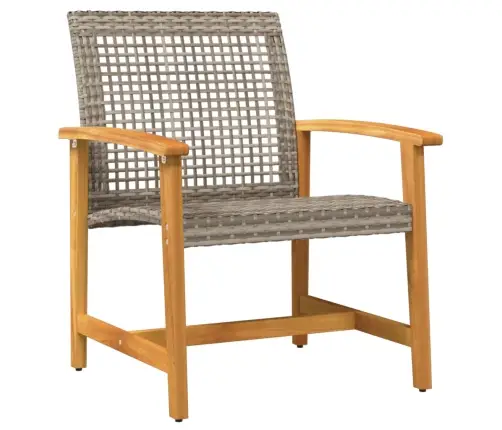 3-Daļīgs Bistro Mēbeļu Komplekts, Pelēka Pe Rotangpalma Vidaxl