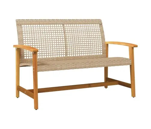 5-Daļīgs Dārza Mēbeļu Komplekts, Bēša Pe Rotangpalma, Akācija Vidaxl