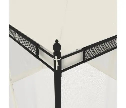 Võrkseintega Paviljon, Kreemjas, 2,93 X 2,93 M, Teras