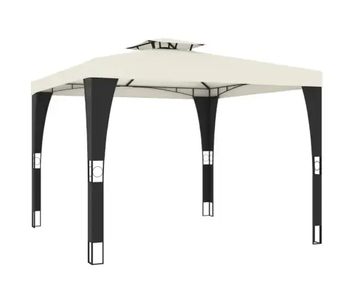 Nojume Ar Dubultu Jumtu, Krēmkrāsas, 2,98X2,98 M, Tērauds Vidaxl